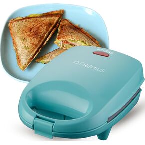 Ceramic NonStick Mini Snack Sandwich Maker, Indicator Light, 5x4.4 Inch Mold, Great for French Toast, Tuna Melt, Egg & Grilled Cheese, Pancake Sandwich, Desserts, Toasties, 520 W (Black)