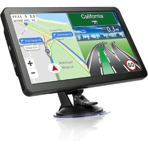 GPS Navigation for Car Truck Navigator - نظام الملاحة 9 بوصة الشاشة التي تعمل باللمس ، 2025 US/CA/MX خرائط غير متصلة بالإنترنت تحديث مجاني ، توجيهات الصوت ، تحذير CAM للسرعة ، مركبة RV GPS Para Carros Trucker