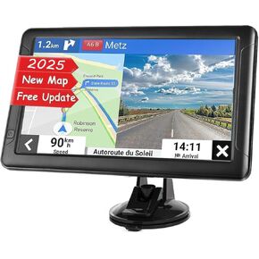 Car GPS Navigation RV ، GPS Navigator مع 9 بوصات ، 2025 خرائط (تحديثات مدى الحياة مجانية) ، سائقي تجاري GPS Truck ، نظام ملاحة Semier GPS ، توجيه الشاحنة المخصص