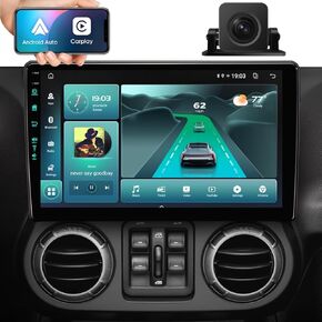 11th (4ram 64rom) نظام السيارة و 5g wifi6 (1201 ميغابت في الثانية) لراديو Jeep Wrangler ، الترقية 10.2 بوصة ملاحة للسيارات GPS لـ JK Compass ، Carplay Android Mirroring Airplay SWC 1080p/AM+FM