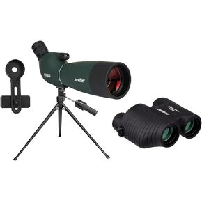 SVBONY SV28 Plus Spotting Scopes Bundle with SV10 Binoculars