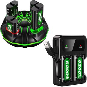 Ukor Fast Charging Rechargeable Battery Pack with Charger for Xbox Controller Rechargeable Batteries Xbox for Xbox One/Xbox Series X|S Xbox One S/Xbox One X/Xbox One Elite