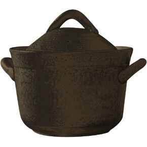 Japanese Donabe Cocer Rice Cooking Clay Pot, 3 Go, 2200cc, Black
