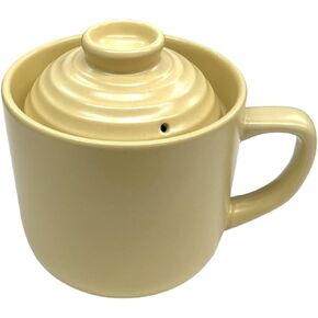 Rice Cooking Mug for 1 Cup, Microwave Rice Cooker Japan Import 5.9 in (W) × 4.7 in (H) × 4.5 in (D) (Beige), Japan Quality and Japan Technology surpervised by Japanese Entity