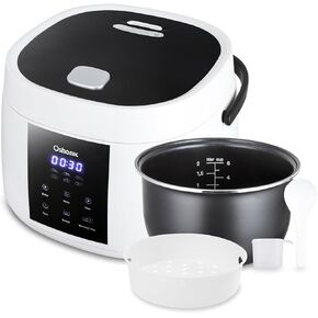 Rice Cooker Small,6-Cup (Uncooked) / 12-Cup (Cooked),6-in-1 Multi Cooker,Electric Smart Rice Cooker,Portable Non-Stick Rice Maker With Steamer Basket,12 Hours Timer Delay & Keep Warm Function