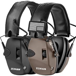 ZOHAN EM054 Electronic Ear Protection for Shooting Range with Sound Amplification, 2 Pack