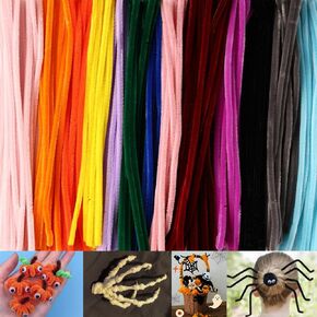 100 Pieces Red Pipe Cleaners, Craft Rose Pipe Cleaners,Chenille Stem Pipe Cleaners for DIY Flowers Art Creative Crafts Decorations with 10 Floral Wires and Floral Tape
