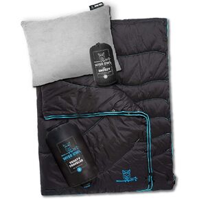 Wise Owl Outfitters Camping Pillow & Blanket - Winter Camping Essentials