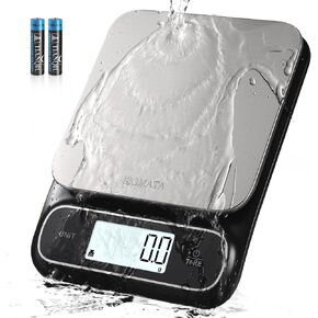 BOMATA Waterproof Kitchen Scale, 0.1g/0.01oz High Precision, 5kg/11lb, Washable, USB Rechargeable, Digital Scale for Food,Cooking, Baking, Weight Loss