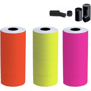 30 Rolls White 2-Line Pricing Stickers,15000pcs Labels with 3 Inkers for MX6602 YH-689 HM-689 MX6600 Labeler Tag Maker Gun,Clothing Date Code Stamps for Labeling Machine