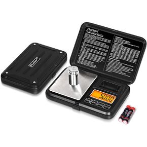 مقياس جيب Fuzion Digital ، 200 جم × 0.01G ، 6 وحدات تحويل مصغرة مع شاشة LCD ، وظيفة TARE للطعام ، المجوهرات ، الطب ، القهوة (تضمنت البطارية)