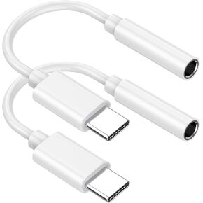 2Pack Lightning Male to USB C Female Headphones Adapter,[Apple MFi Certified] Type C Support Charging Aux Audio Headphones Adapter Connector Dongle for iPhone 14/13/12/11/8/7/Plus/Pro Max/6/5 iPad