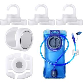Enhon 3 Pack Bladder Clip, Magnetic Tube Clip, Tactical Backpack Accessories Water Bladders Tactical Bags Drinking Tube Holder