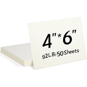 50 Sheets 4x6 Multicolor Cardstock Paper, Thick Paper Card Stock 92lb/250gsm Multicolor Blank Cardstock Thick Printer Cards for Greeting Cards, Invitations, Thankyou Cards, DIY Cards in Kuwait