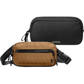 tomtoc Electronics Organizer Travel Case &1.5L X-Pac Sling Bag with RFID Blocking