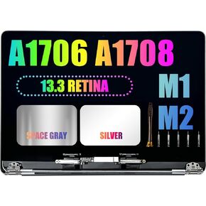 13.3 "A1706 A1708 استبدال الشاشة لـ MacBook Pro Retina A1706 2560x1600 في وقت متأخر من 2016 MID 2017 EMC 3071 EMC 3163 EMC 3164 شاشة LCD الكاملة (Space Gray)