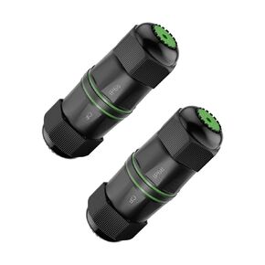 Waterproof rj45 Coupler Cat6, IP68 Waterproof Ethernet Coupler Female to Female, Gold-Plated and Shielded Outdoor Ethernet Coupler for CAT6/CAT5E/CAT5 Network Cables PoE, 2-Pack