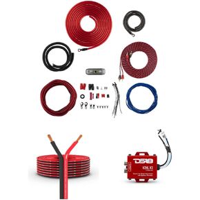 DS18 CAR Audio Wiring & Integration Bundle - سلك مكبر صوت ومجموعة تثبيت مضخم و HI/LO محول القناة