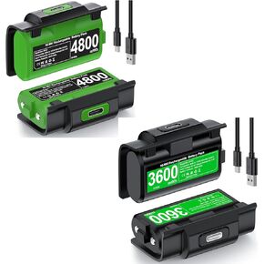 Battery Pack for Xbox One Controller, Xbox Controller Batteries with Fast Battery Charging Station for Xbox One/Xbox Series X|S, Xbox One