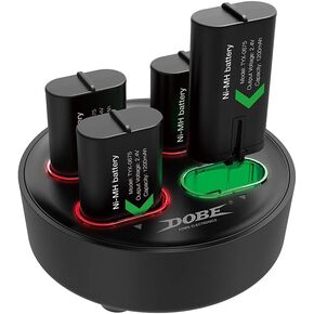 Rechargeable Battery Packs for Xbox One/Xbox Series X|S, 4 X 1200mAh Xbox One Controller Battery Packs, Rechargeable Batteries with Charging Station for Xbox One/One S/One X/One Elite…