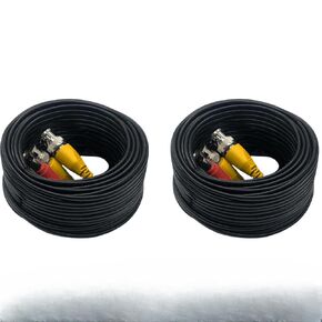 4PCS 100ft/30m Integrated BNC Video Power Cable ext. for Security Cameras, CCTV, Surveillance & DVR installs. Free 8×BNC connectors + 100 Wire Clips