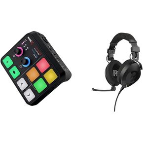 RØDE X Streamer X Professional Integrated Audio Interface and 4K Video Capture Card and RØDE NTH-100M Professional Over-Ear Headset with Mic