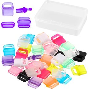 30 PCS Colorful Type-C Anti Dust Plugs Covers USB C Charging Port Protector Cap Plastic Dust Stopper Type C Plugs Cleaning Cap with Box Compatible with Most Smartphones Notes Tablets Devices