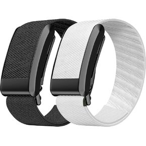2 Pack Elastic Nylon Sport Band Compatible with Whoop 4.0 Band and Whoop 3.0, Fast-Drying and Sweat-Wicking, Soft Adjustable Breathable Wristband Strap