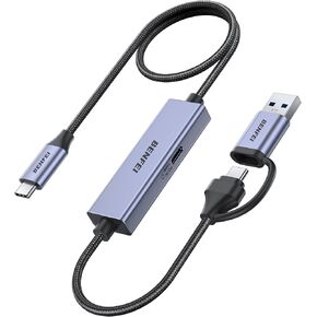 BENFEI USB C Video/Audio Capture Card Supporting Full HD 1080P 60FPS for Streaming, Recording, Gaming, Compatible with Switch, PS4, PS5, Xbox, Work with PC/Windows/Mac OS