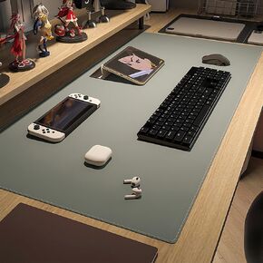 Office Desk Pad- PU Leather Desk Mat-Premium Desk Mat for Office & Study-Thickness: 1.3mm-Easy to Write On & Smooth for Mouse Gliding -Waterproof & Ink-Proof-Sewing Craftsmanship
