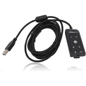 USB Sound USB to 3.5mm Jack Audio Adapter, USB Sound Card USB to 3.5mm Jack Audio Adapter, USB Adapter for HyperX Cloud II, for PS5, for Series X S, for One