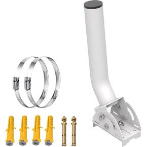 12" Wireless Bridge Antenna Mount with Pivoting Base, All Weather Adjustable Outdoor/Attic Antenna Mounting Pole - Universal J Pipe Mount for Antenna & Weather Station - Easy Installation, Solid Built