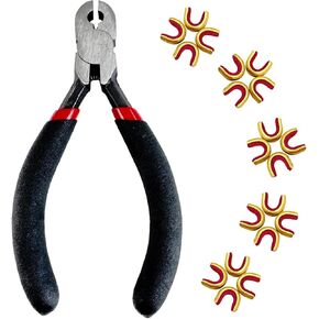 Archery Bow String Nocking Points Set – 20 Pcs Brass Nocking Points and Pliers for Compound Recurve Bow for Installing Nock Buckles Archery Accessories Tool Kit