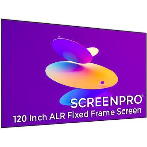 120inch Ambient Light Rejecting ALR Projector Screen for Home Theater, 16:9 4K/8K Ultra Edge Free Fixed Frame Ceiling Light Rejecting Screen for Ultra-Short Throw Projector & Laser Projector