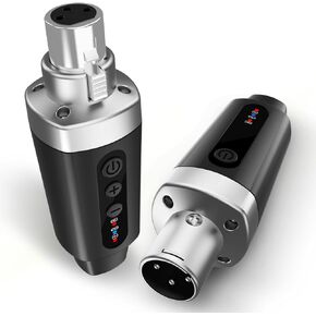 EBJ Wireless Microphone Transmitter Receiver 2.4Ghz, XLR Microphone Wireless System, Rechargeable Wireless Mic Adapter for Audio Mixer, Dynamic Mic, PA Speaker,electric guitar (M-04-2)