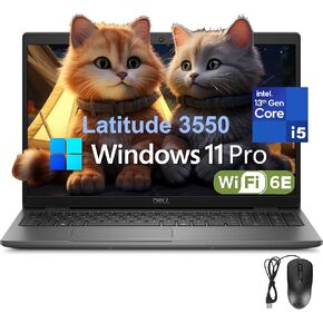 Dell Latitude 3550 Laptop Computer for Business Work, Intel 10-Core i5-1335U (Beat i7-1255U), 16GB DDR5 RAM, 512GB PCIe SSD, 15.6" FHD, WiFi 6E, Bluetooth 5.3, FHD Camera, USB4 Type-C, Windows 11 Pro