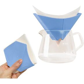 Pour Over Coffee Maker Set (Yellow) – Premium Non-Woven Filters & Portable Silicone Dripper, No Pre-Rinsing, Adjustable Flow Rates, Eco-Friendly, Perfect for Home, Travel & Camping