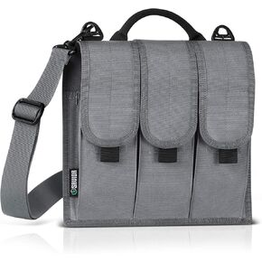 Savior Equipment Tactical Rifle & Pistol Magazine Pouch Carrier for M4 Carbine AR15 AK47 - Up to 6 Extended Mag, Adjustable Padded Shoulder Strap Included