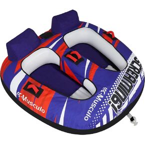 K-Musculo Towable Tubes for Boating, 840D Heavy Duty Tubes for Boating, EVA Grab Handles & Speed Safety Valve