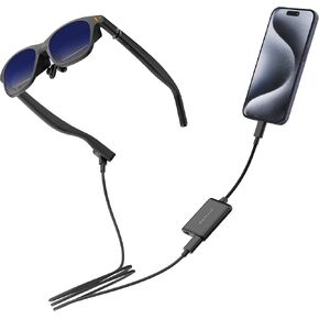 VITURE Pro for USB-C iPhone Pack: VITURE Pro XR Glasses & USB-C XR Charging Adapter Pro, Fits iPhone 16 & 15, Play/Work While Charging with Multi-Screen, Spatial & VR Video, Enhanced 3DoF, 1-Click 3D
