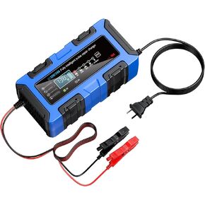 Battery Charger 10 Amp 12V and 24V Fully Automatic Intelligent Automotive Battery Charger, Battery Maintenance trickle Charger and Battery desulfurizer with Temperature Compensation