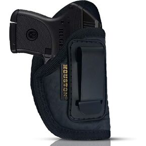 IWB Gun Holster for S&W Bodyguard, Taurus TCP, Sig P238, Jimenez JA, PPK 380. Ruger LCP - ECO Leather Concealed Carry Soft - Suede Interior for Protection (Right)
