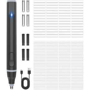Electric Eraser, USB C Rechargeable Pencil Eraser with 220 Eraser Refills, 2 Eraser Sizes, Comfort Grip Art Eraser for Drawing, Ideal for Artists, Students, Sketch, Engineers, Blue