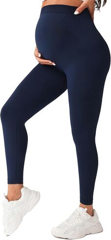Women’s Maternity Leggings Over The Belly,Maternity Yoga Pants Buttery Soft Pregnancy Leggings for Women Stretch Butt Lifting Leggings for Women Pregnancy Active Wear Black Leggings in Kuwait