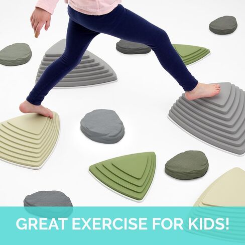 JumpOff Jo - Rocksteady - Balance & Coordination Enhancing Blocks and Stepping Foam Stones, Sensory Toys for Kids - Indoor and Outdoor Obstacle Course in Saudi Arabia