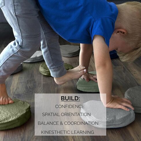 JumpOff Jo - Rocksteady - Balance & Coordination Enhancing Blocks and Stepping Foam Stones, Sensory Toys for Kids - Indoor and Outdoor Obstacle Course in Saudi Arabia
