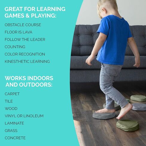 JumpOff Jo - Rocksteady - Balance & Coordination Enhancing Blocks and Stepping Foam Stones, Sensory Toys for Kids - Indoor and Outdoor Obstacle Course in Saudi Arabia
