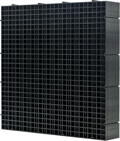 8 Pieces 5.9x11.8in (15X30cm) Aquarium Grid Plastic, Fish Tank Divider, Egg Crate for DIY Filtration and Bottom Protection in Aquascaping (Black-No Accessories) in Saudi Arabia
