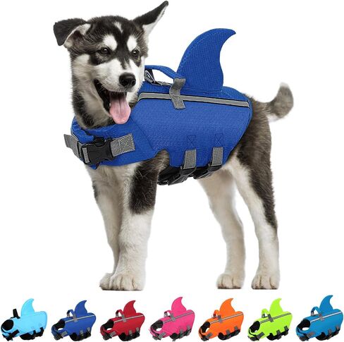 Dog Life Jacket, Small Dog Shark Life Vest for Swimming in Saudi Arabia