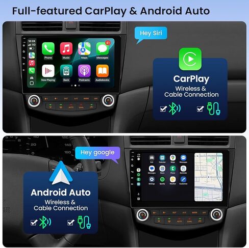 XTRONS Android 14 Car Stereo for Honda Accord 7th 2003 2004 2005 2006 2007, 10.1 Inch Touch Screen Car Radio GPS Navigation Bluetooth Built-in DSP Head Unit Wireless CarPlay Android Auto (4+64GB) in Kuwait